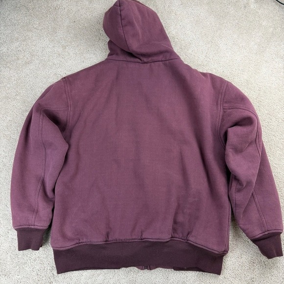 Diamondback Work Wear Men's Purple Fleece Lined Zip Up Hoodie Jacket XL - Picture 6 of 8